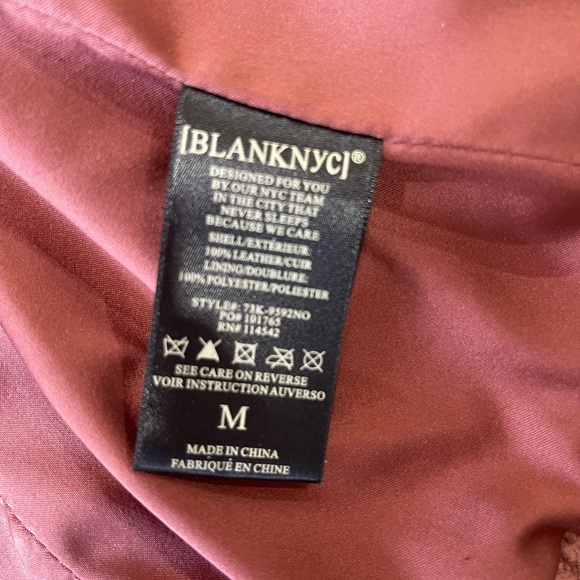 BlankNYC Pink Suede Moto Jacket In Coral Cedar Size M - Picture 12 of 14